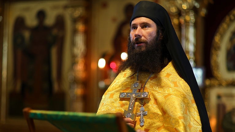 Проповедь иеромонаха Севастиана в Неделю Всех афонских святых