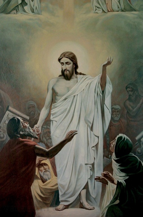 Сошествие во ад. Фрагмент росписи Спасо-Преображенского собора после реставрации. 2004 г.