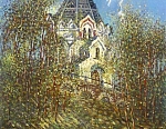 Никольский скит 37x32 см. Холст. Масло. 1994 г