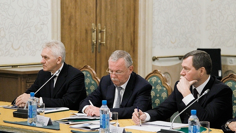 Святейший Патриарх Кирилл возглавил очередное заседание Попечительского совета по восстановлению Валаамского монастыря, 2010