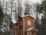 Храм Коневского скита, зима.
