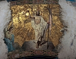 Воскресение Христово. Фрагмент росписи верхнего храма Спасо-Преображенского собора до реставрации. 2002 г.