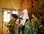 Патриарший визит на Валаам.Посещение острова Байонный. Освящение храма в честь преподобного Германа Аляскинского. Июль 2013 года 