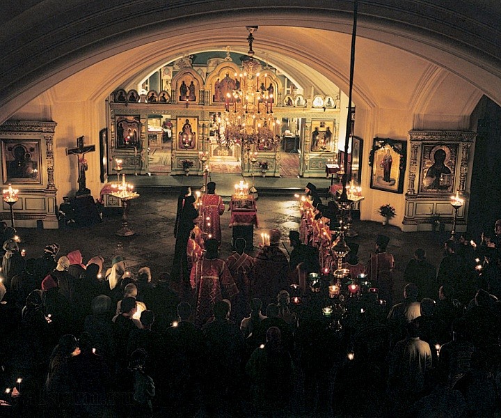 Пасхальная служба. 2002 г.