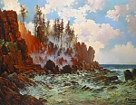 У Скалистого берега 55x85 см. Холст. Масло. 1999 г.