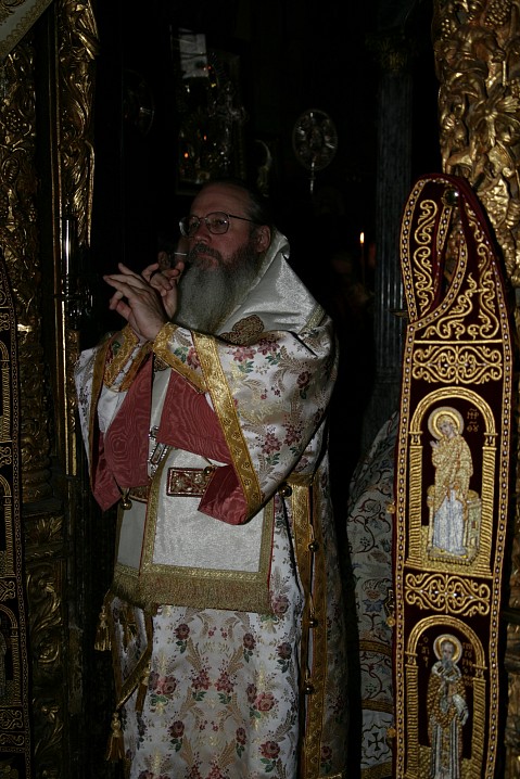 Афон. Монастырь Ватопед. Божественная литургия.