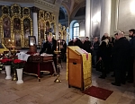 Прощание в храме Вознесения Господня у Никитских ворот. 31 декабря 2022 года
