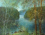 Внутреннее озеро 47x47 см. Холст. Масло. 1997 г.
