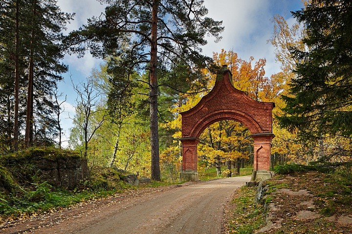 Арка ворот на Владимирском мосту