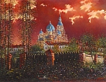 Светящийся собор 52x37 см. Холст. Масло. 1996 г