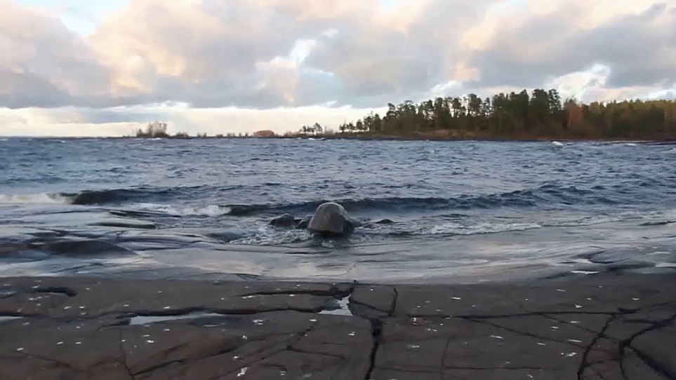Шторм на Ладоге.Валаам