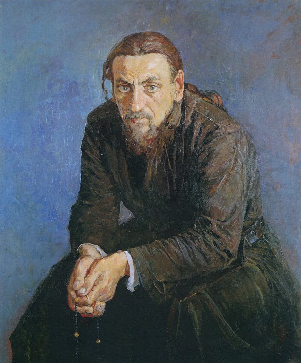 Валаамский инок. Григорий Чайников. Холст, масло. 1991.