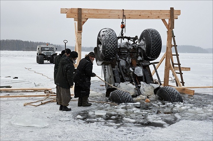 Подьем затонувшего автомобиля