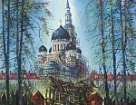 Спасо-Преображенский собор 65x45 см. Холст. Масло. 1993 г.