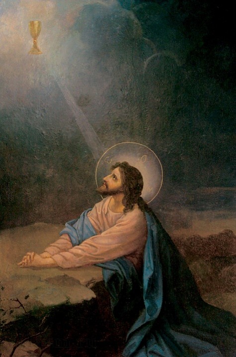 Моление о чаше. Фрагмент росписи Спасо-Преображенского собора после реставрации. 2004 г.