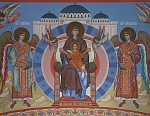 Пресвятая Богородица. Фрагмент росписи храма Смоленского скита, 2005 год.