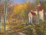 Часовня перед скитом 57x37 см. Холст. Масло. 1996-1997 г.