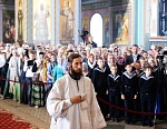 За Литургией, 11 июля 2016 года, в день памяти преподобных Сергия и Германа, Святейший Патриарх Кирилл рукоположил иеродиакона Севастиана (Кузнецова), насельника Валаамского монастыря, в сан иеромонаха.