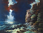 Ночная буря 60x51 см. Холст. Масло. 1991 г.