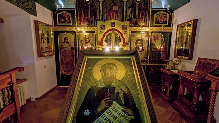 Престольный праздник в домовом храме преподобного Иоанна Дамаскина на Никольском скиту