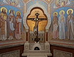 Мозаичное панно «Голгофа», часовня во имя Новомучеников и Исповедников Российских