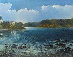 Панорама монастыря 66x36 см. Холст. Масло. 1994 г